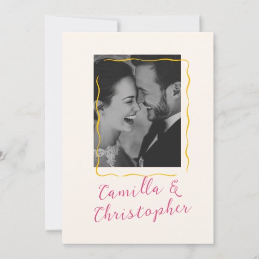 Colorful Retro Disco Wedding 招待状 (裏面)