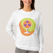 Colorful Retro Electric Fan Summer Pop Art Tシャツ (正面)