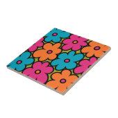 Colorful Retro Floral Pattern タイル (側面)