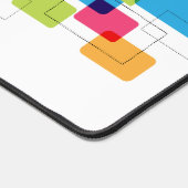 Colorful Retro Geometric Rectangles Pattern デスクマット (コーナー)