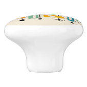 Colorful Retro Mid Century Modern Atomic Abstract セラミックノブ (側面)
