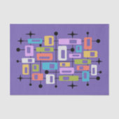 Colorful Retro Mid Century Modern Atomic Abstract 薄葉紙 (正面)