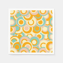 Colorful retro pattern in pastel shades of orange