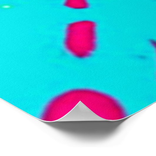 Colorful Retro Peace Sign ポスター (角)