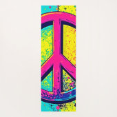 Colorful Retro Peace Sign ヨガマット (裏面)