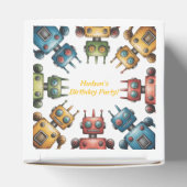 Colorful Retro Robots 2nd Boy Birthday Party フェイバーボックス (上部)