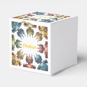 Colorful Retro Robots 2nd Boy Birthday Party フェイバーボックス (裏面サイド)
