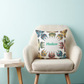 Colorful Retro Robots Boy Birthday Party Gift クッション (椅子)