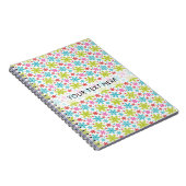 Colorful Retro Snowflakes Christmas Custom ノートブック (右側)