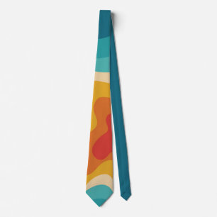 Colorful retro style swirl design  ネクタイ