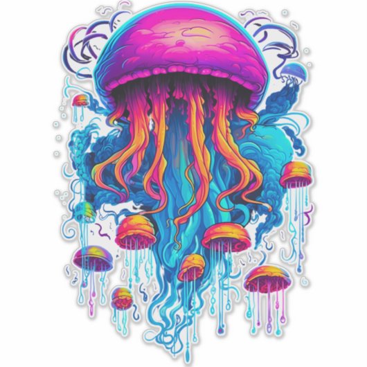 Colorful Rhapsody: Jellyfish in Cosmic Harmony シール (正面)