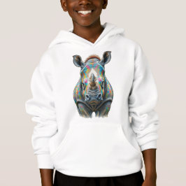 Colorful Rhino Portrait Vibrant Wildlife 