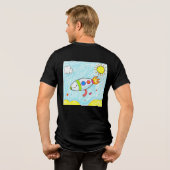 Colorful Rocket Doodle Fun Space Art   トライブレンドＴシャツ (裏面全面)