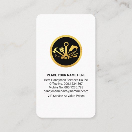 Colorful Rooftop Building Handyman Windows 名刺 (裏面)