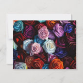 Colorful Roses Rose Art Bouquet Note Card Set ノートカード (正面)