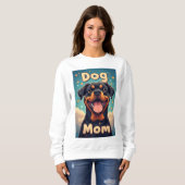 Colorful Rottweiler Dog Mom スウェットシャツ (正面フル)
