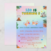 Colorful Royal King Birthday invitation 招待状 (正面/裏面)