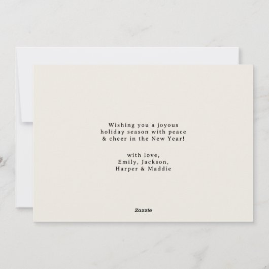 Colorful Rustic Cute Happy Holidays Checkerboard  シーズンカード (裏面)