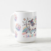 Colorful Sagittarius Archer Zodiac Astrology コーヒーマグカップ (正面左)