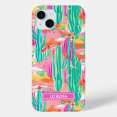 Colorful Saguaro Cacti Personalized Case-Mate iPhoneケース (裏面)