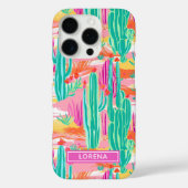 Colorful Saguaro Cacti Personalized Case-Mate iPhoneケース (裏面)