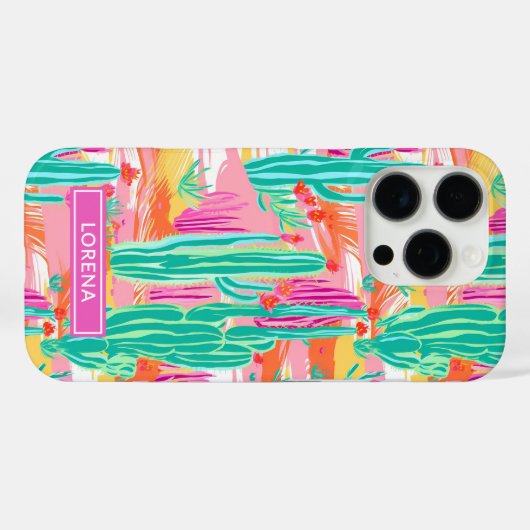 Colorful Saguaro Cacti Personalized Case-Mate iPhoneケース (裏面 (横))