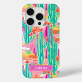 Colorful Saguaro Cacti Personalized Case-Mate iPhoneケース (裏面)
