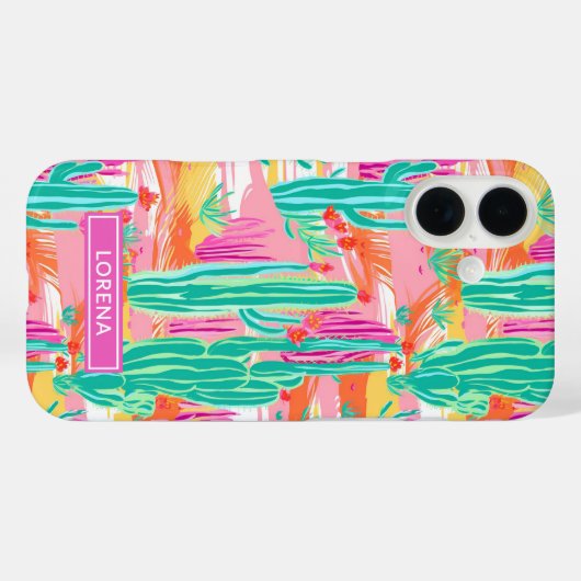 Colorful Saguaro Cacti Personalized Case-Mate iPhoneケース (裏面 (横))