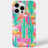 Colorful Saguaro Cacti Personalized Case-Mate iPhoneケース (裏面)