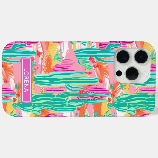 Colorful Saguaro Cacti Personalized Case-Mate iPhoneケース (裏面 (横))