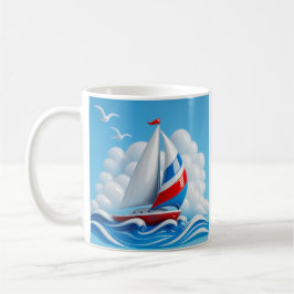 Colorful Sailboat Adventure コーヒーマグカップ