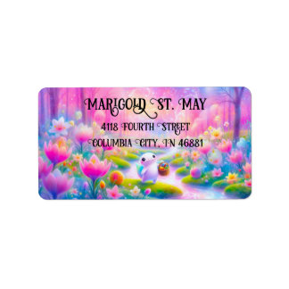 Colorful Salamander Address Labels ラベル