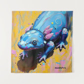 Colorful Salamander Wall Art – Endangered Amphibia タペストリー (正面)
