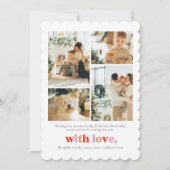 Colorful Scalloped Photo Merry Christmas Card シーズンカード (裏面)