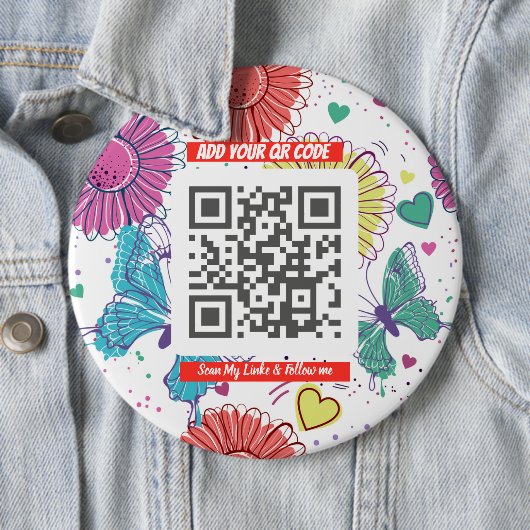 Colorful Scan Me QR 缶バッジ (インサイチュ)