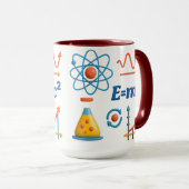 Colorful Science and Physics Ceramic Mug マグカップ (正面右)