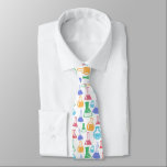 Colorful Science / Chemistry Pattern ネクタイ<br><div class="desc">This tie makes a great,  unique gift for any science lover or teacher.  Show your appreciated for all science with this stylish and funny tie.</div>