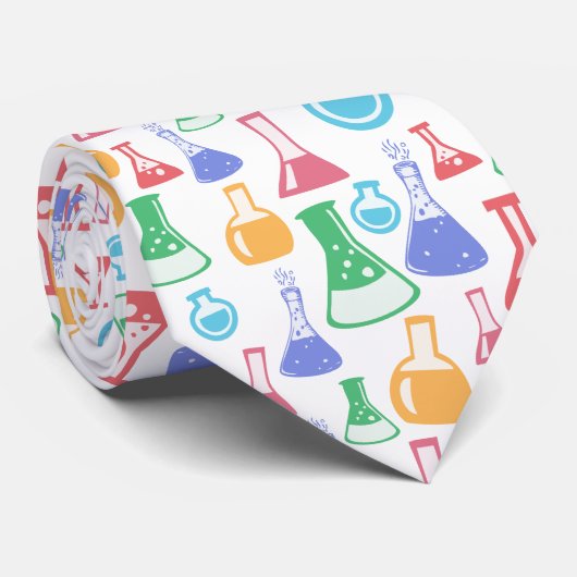 Colorful Science / Chemistry Pattern ネクタイ (ロール)