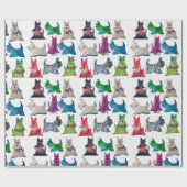 Colorful Scottie Wrapping Paper ラッピングペーパー (フラット)
