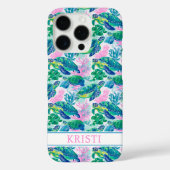 Colorful Sea Turtles Monogrammed  Case-Mate iPhoneケース (裏面)