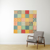 Colorful seamless patchwork pattern with abstract  タペストリー (インサイチュ(横))