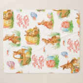 Colorful seamless pattern with spring easter conce シェルパブランケット (正面(横))