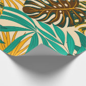 Colorful seamless pattern with tropical plants and ラッピングペーパー (角)
