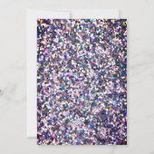 Colorful Sequins Rose Gold Dress 65th Birthday 招待状 (裏面)