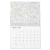 Colorful Sewing Pins White Dressmaker Seamstress カレンダー (2月 2027)