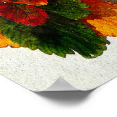 Colorful shades of autumn leaves ポスター (角)