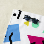 Colorful Shapes Abstract Art Pattern ビーチタオル (インサイチュ)