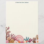 Colorful Shell Border Stationery Paper レターヘッド (正面)