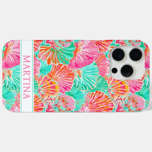 Colorful Shells Monogrammed  Case-Mate iPhoneケース (裏面 (横))