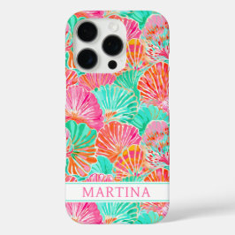 Colorful Shells Monogrammed iPhone 16 Proケース